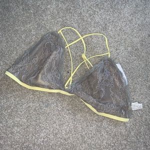 Silver and Yellow lace PacSun bralet